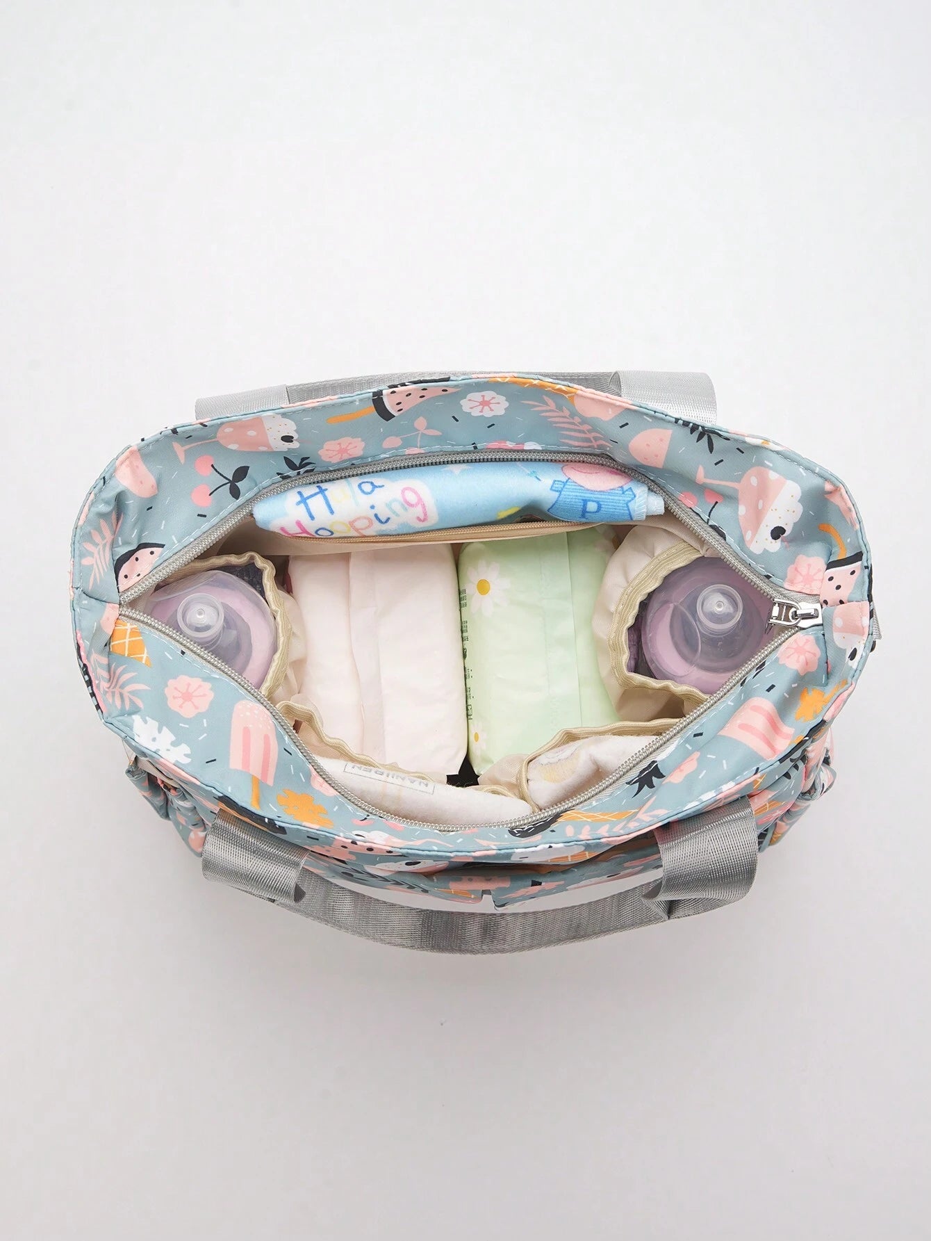  | SHEIN Large Capacity Printed Maternal And Child Bag, Handheld Baby Diaper Bag, Single Shoulder Crossbody Mommy Milk Bottle Bag | Bags | Shein | OneHub