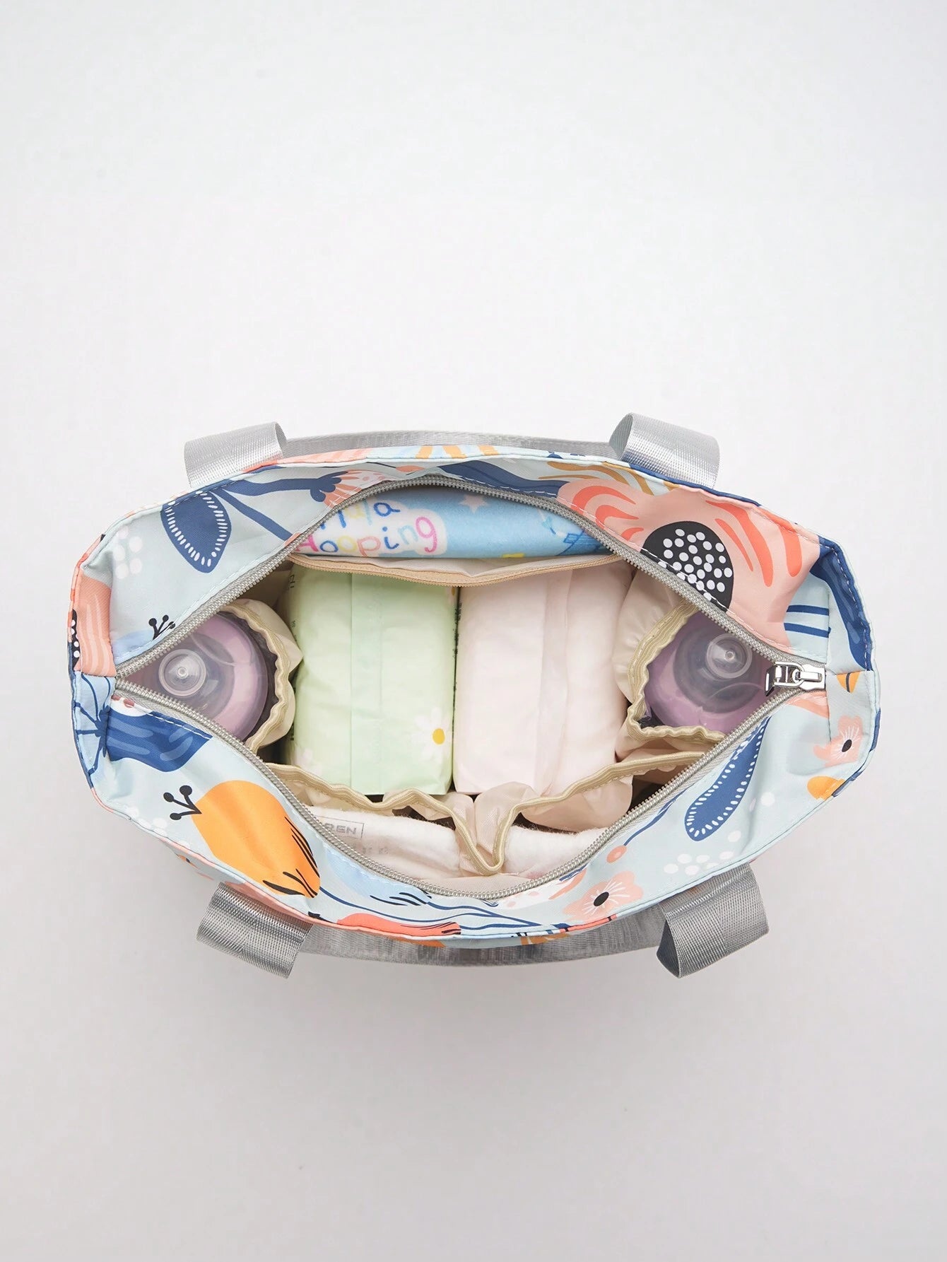  | SHEIN Large Capacity Printed Maternity Diaper Bag Handbag Shoulder Bag With Bottle Holder For Baby Care | Bags | Shein | OneHub