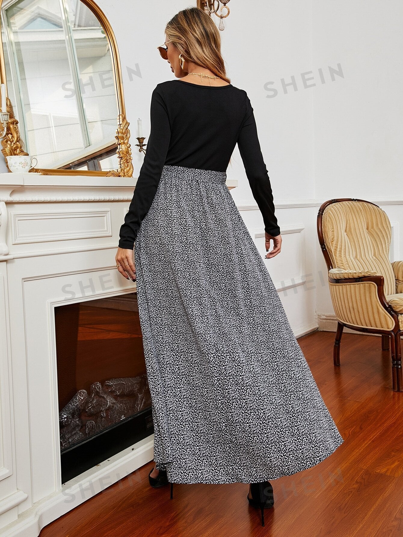  | SHEIN Leopard Panel Belted 2 In 1 Dress | Dress | Shein | OneHub