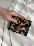SHEIN Leopard Print Short Tri-fold Wallet