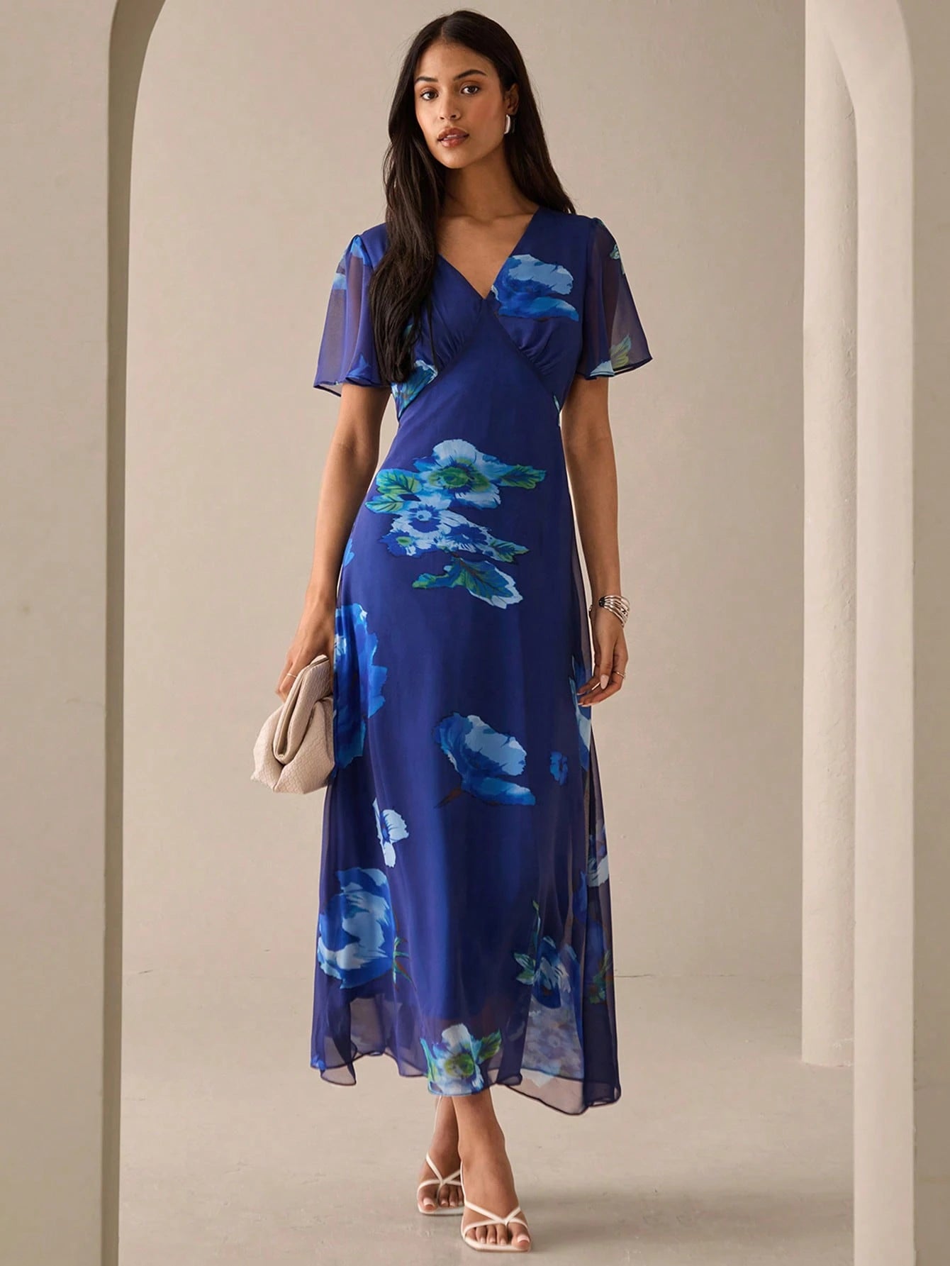 shein blue floral dress Short Ditzy floral Dresses | Fashion Short Ditzy floral Dresses