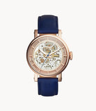  | Fossil Original Boyfriend Blue Leather Strap Skeleton Dial Automatic Watch for Women - ME3086 | Watches | Fossil | OneHub