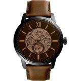 Fossil Townsman Brown Leather Strap Brown Dial Automatic Watch for Men - ME3155