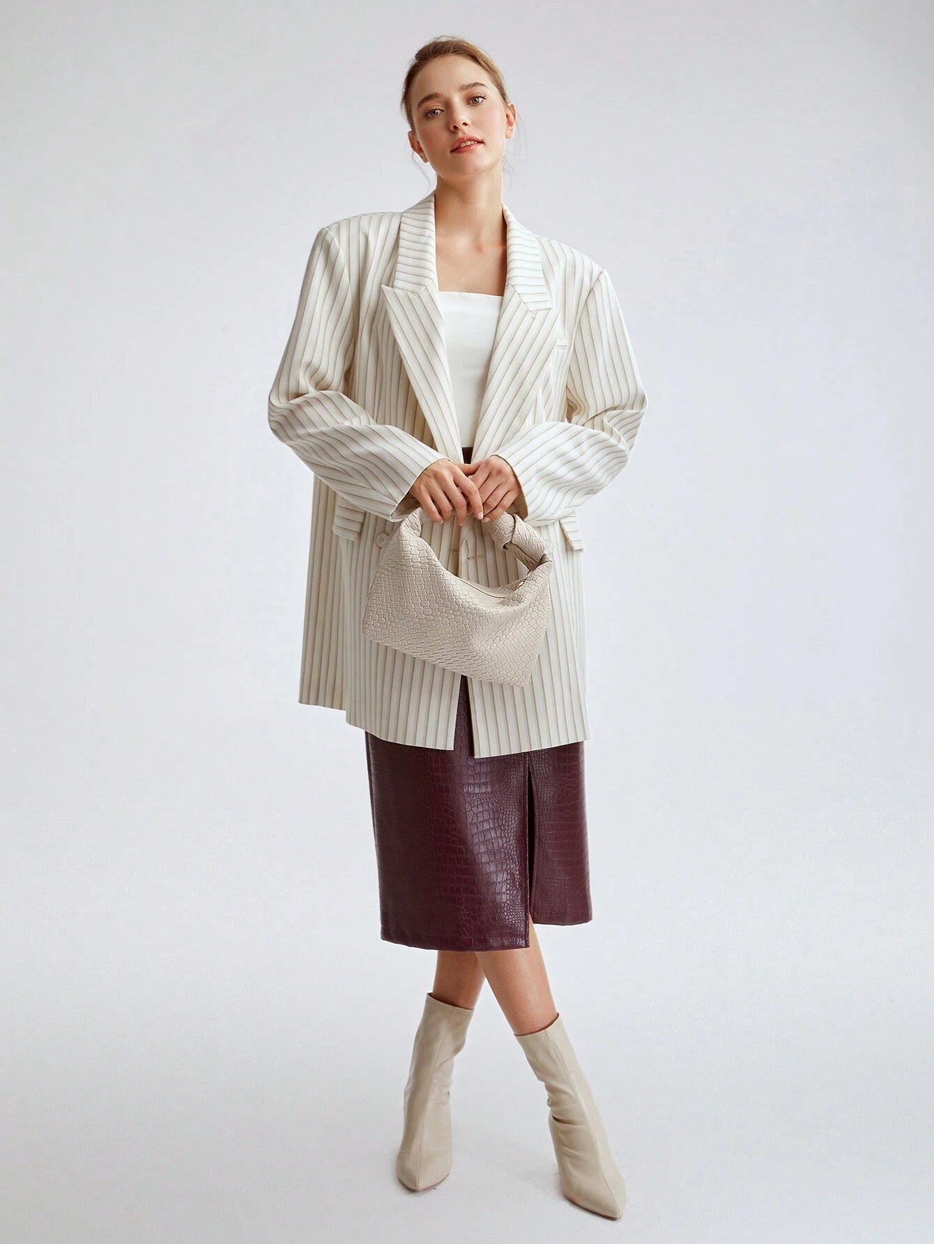  | SHEIN MOTF PREMIUM WOMEN'S MINIMALIST AND FASHIONABLE EMBOSSED ZIPPER TOP HANDLE BAG FOR COMMUTING | Bags | Shein | OneHub