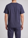 NOBLE Unisex Solid V-Neck Medical Scrub Top & Pants Set with Pockets, Professional Healthcare Uniform for Doctors & Nurses