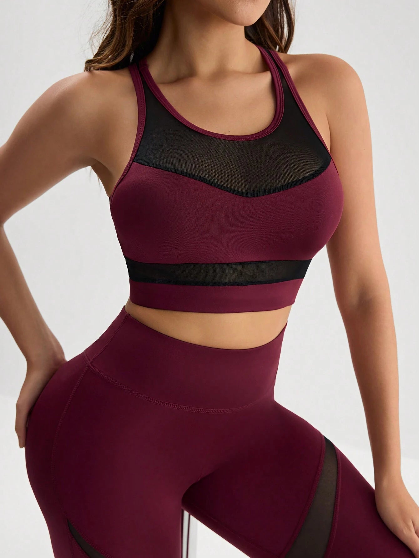  | SHEIN Menodora SHEIN Sport Women's Fashion Color Block Athletic Suit Workout Women Set | Leggings | Shein | OneHub