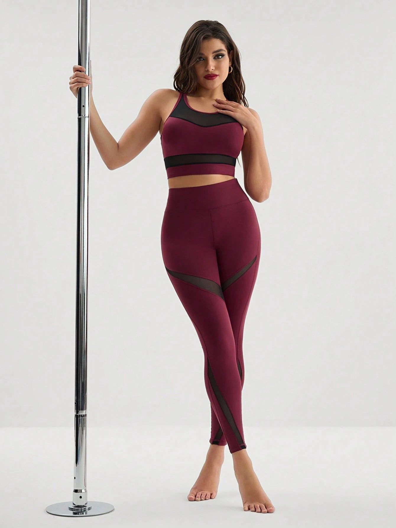  | SHEIN Menodora SHEIN Sport Women's Fashion Color Block Athletic Suit Workout Women Set | Leggings | Shein | OneHub