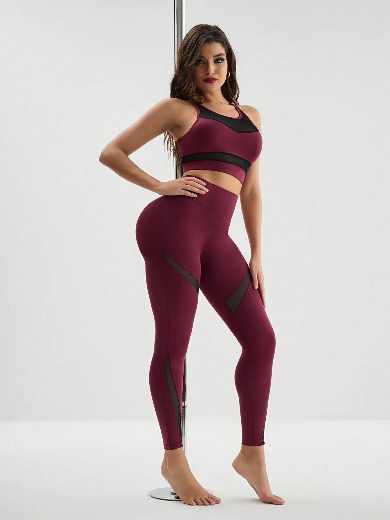 | SHEIN Menodora SHEIN Sport Women's Fashion Color Block Athletic Suit Workout Women Set | Leggings | Shein | OneHub