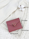  | SHEIN Metal Heart Small Wallet Coin Pocket Small Purse Bifold Women Wallet Mini Lightweight Minimalist Fashion Modern | Wallet | Shein | OneHub