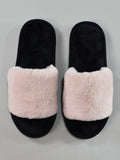  | SHEIN Minimalist Fuzzy Bedroom Slippers, Slip-on Pink Fashion Solid Color Women's Indoor Slippers | Slippers | Shein | OneHub
