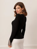  | SHEIN Modelyn Mesh Insert Sheer Black Tee | Blouse | Shein | OneHub