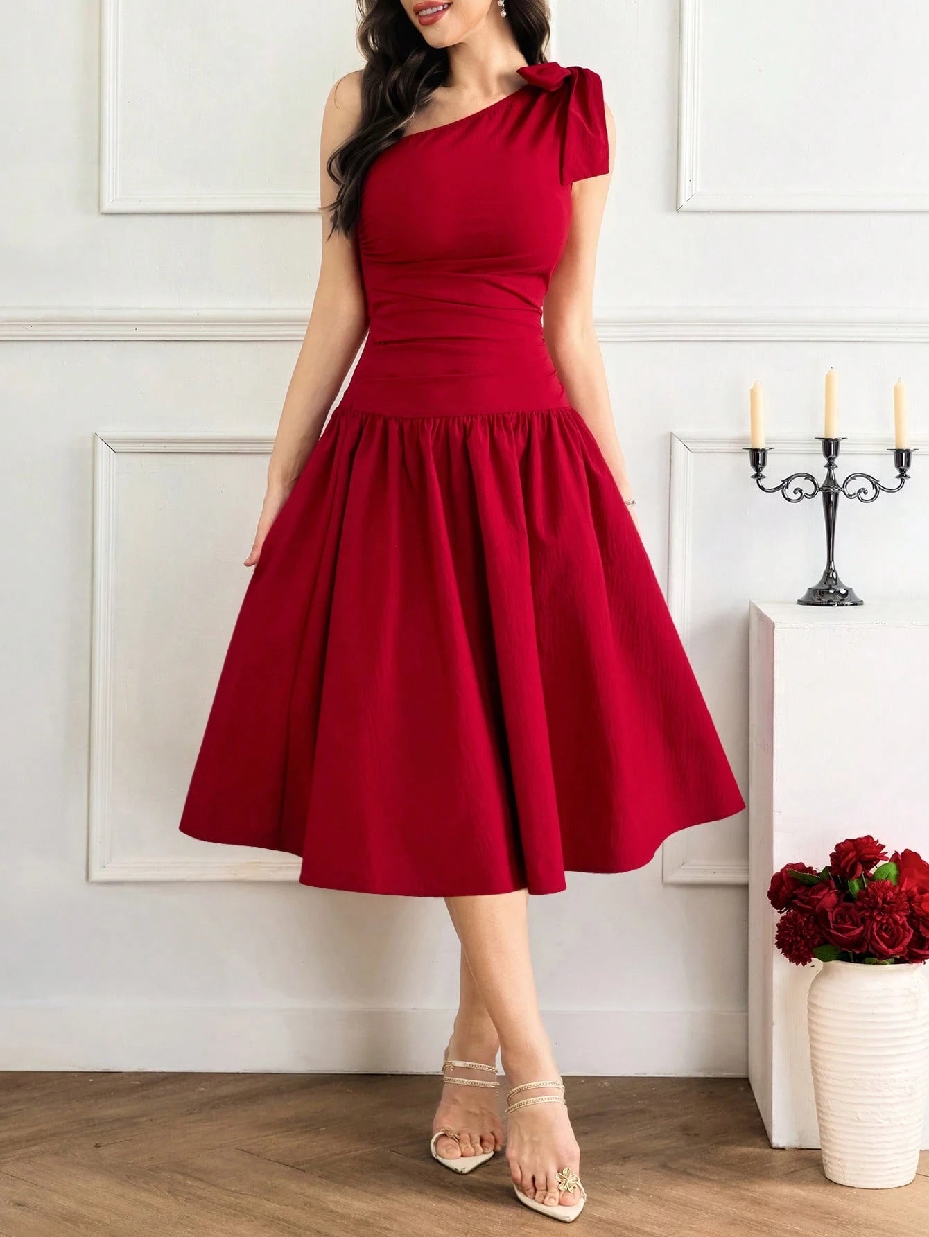 SHEIN Modelyn Women Mid-Length Casual Dress, Suitable For Summer