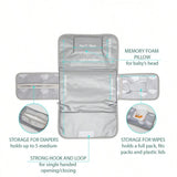 SHEIN Outdoor Travel Mommy Bag, Newborn Baby Gift Portable Diaper Changing Pad, Travel Baby Diaper Changing Mat With Wet Wipes Bag, Waterproof Portable Diaper Changing Pad For Newborn Baby Girl And Boy, Boho Rainbow Sun