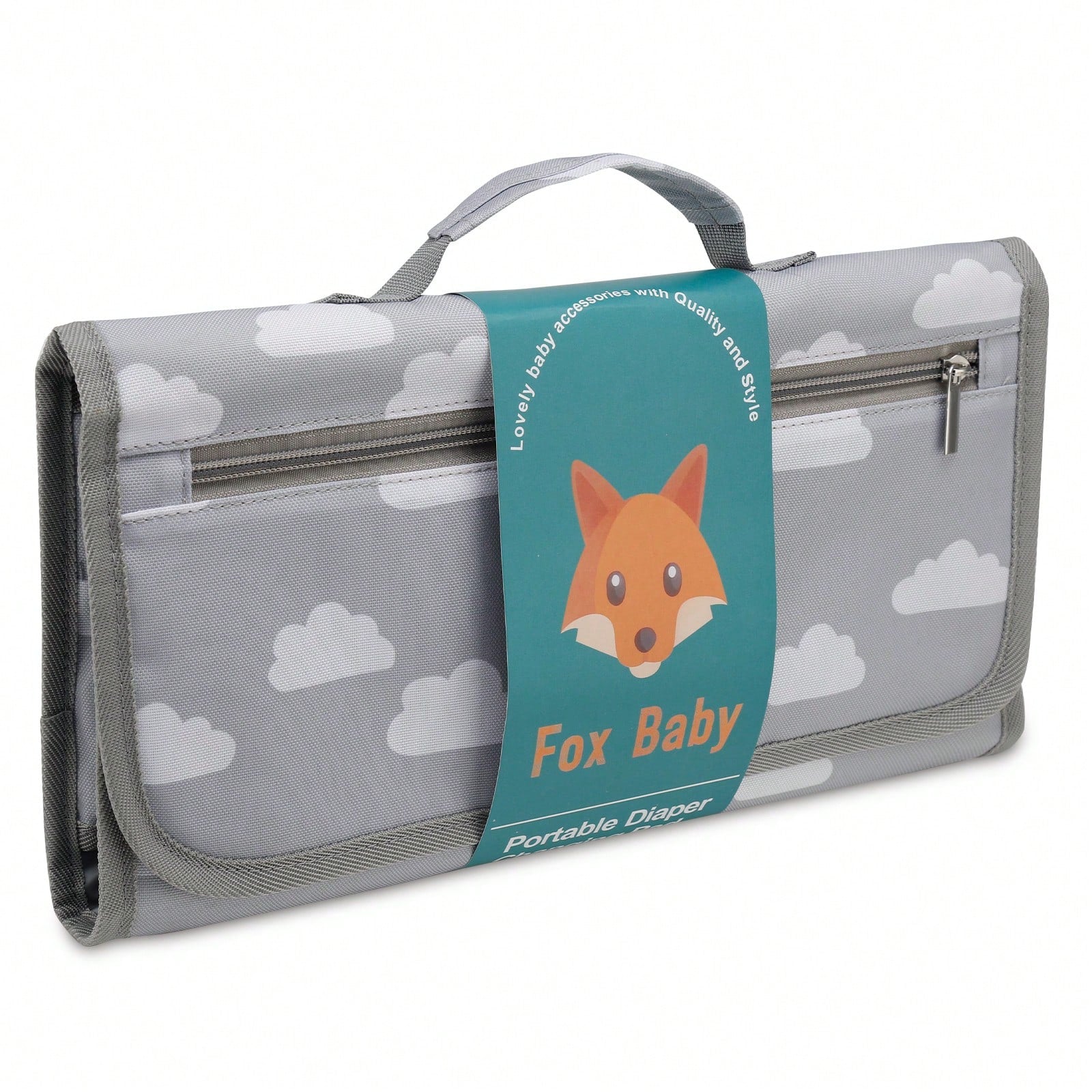 SHEIN Outdoor Travel Mommy Bag, Newborn Baby Gift Portable Diaper Changing Pad, Travel Baby Diaper Changing Mat With Wet Wipes Bag, Waterproof Portable Diaper Changing Pad For Newborn Baby Girl And Boy, Boho Rainbow Sun