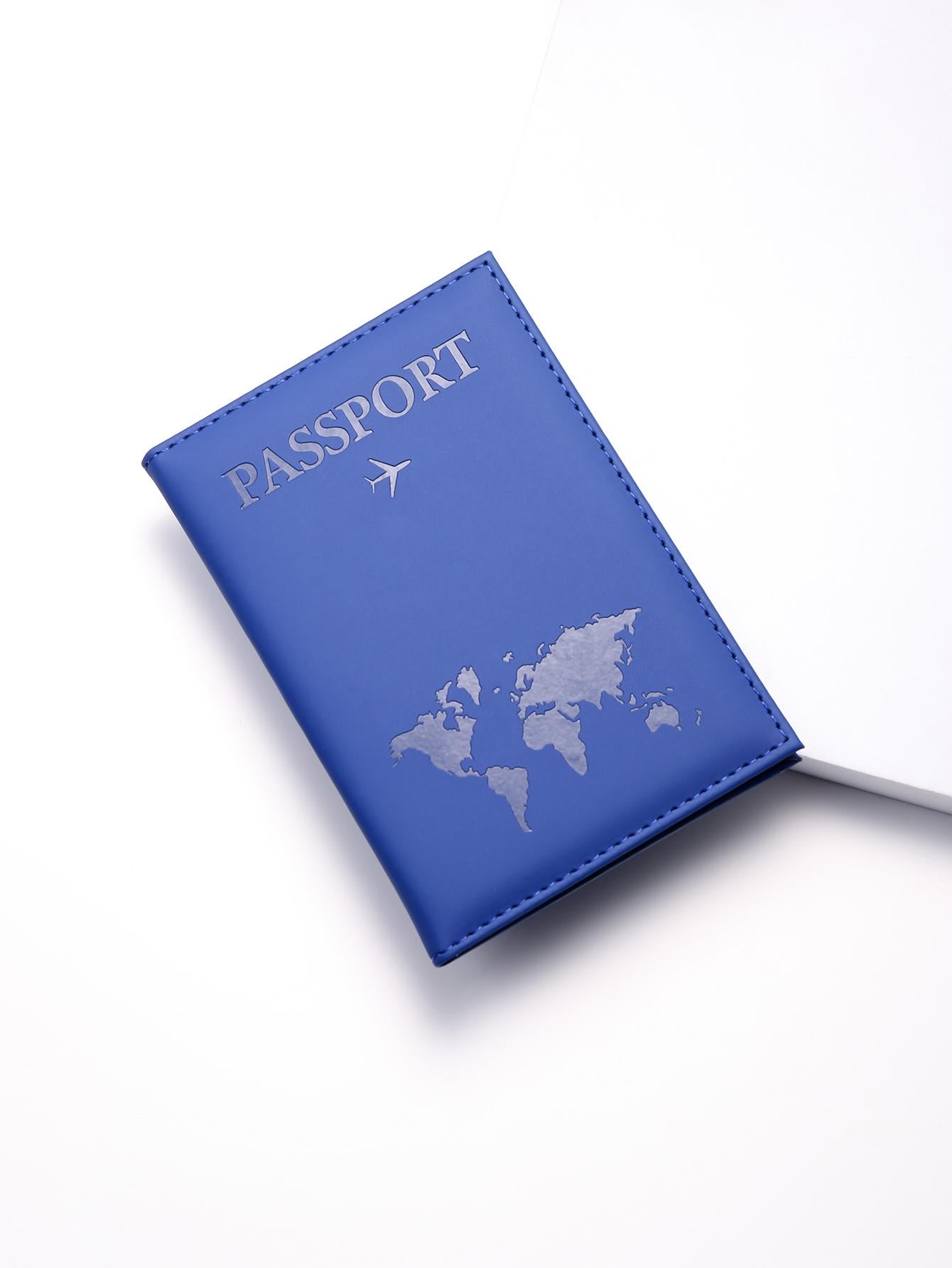  | SHEIN PU Leather Travel Passport Cover Fashion Women Passport Holder Case for Men Travel Document vacation accessories for holiday season | Card Holder | Shein | OneHub