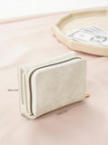  | SHEIN PU Small Wallet White Minimalist Coin Pocket Small Purse Bi-Fold Zipper Women Wallet Mini | Wallet | Shein | OneHub