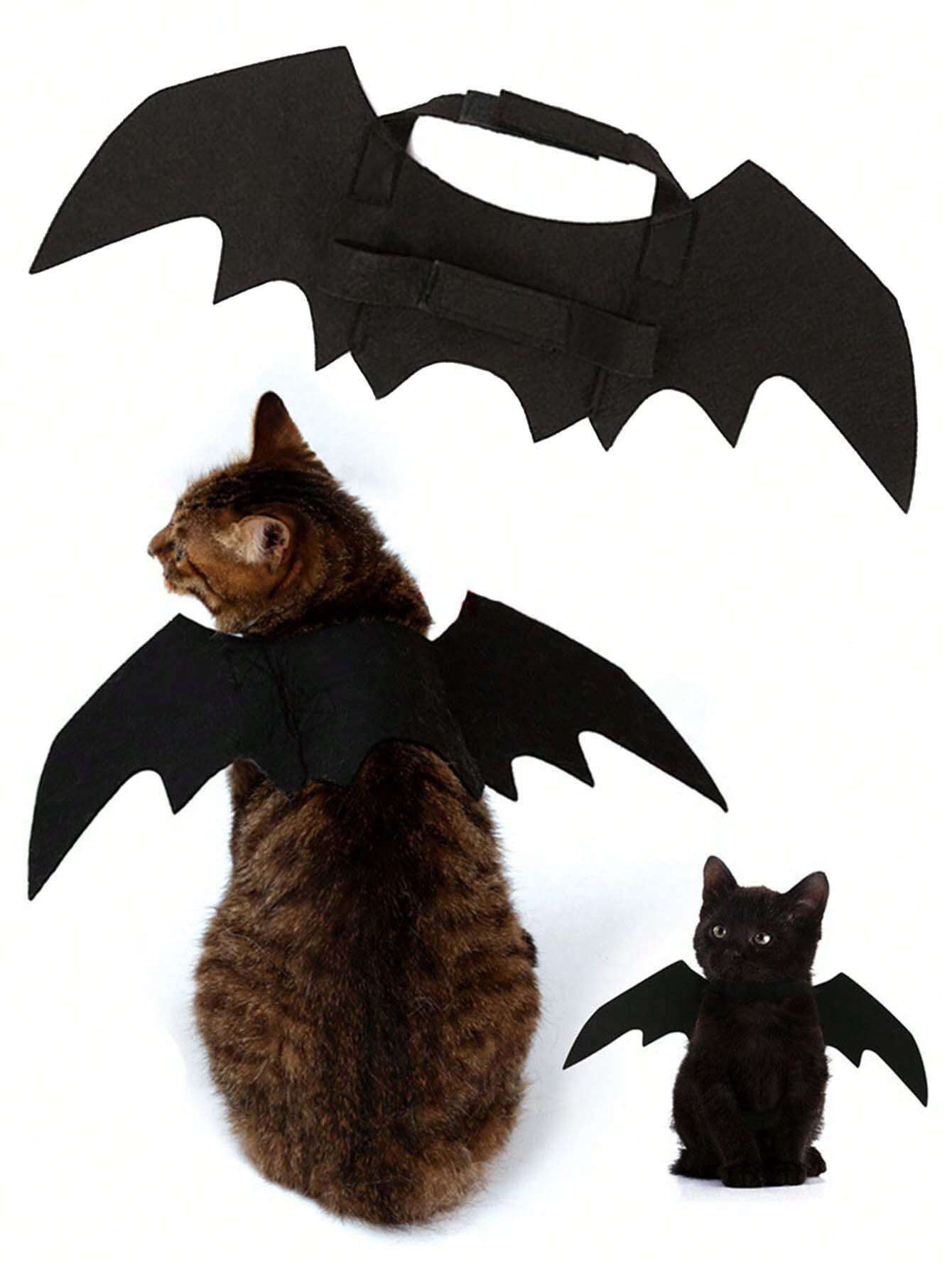  | SHEIN Pet Costume Bat Wings For Dogs And Cats, Black Color, Cool Halloween Bat Transformation Outfit | Dress | Shein | OneHub