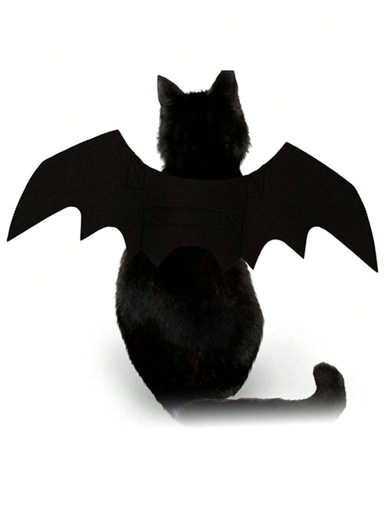  | SHEIN Pet Costume Bat Wings For Dogs And Cats, Black Color, Cool Halloween Bat Transformation Outfit | Dress | Shein | OneHub