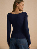  | SHEIN Poéselle Women Plain Long Sleeve Casual T-Shirt | Top | Shein | OneHub