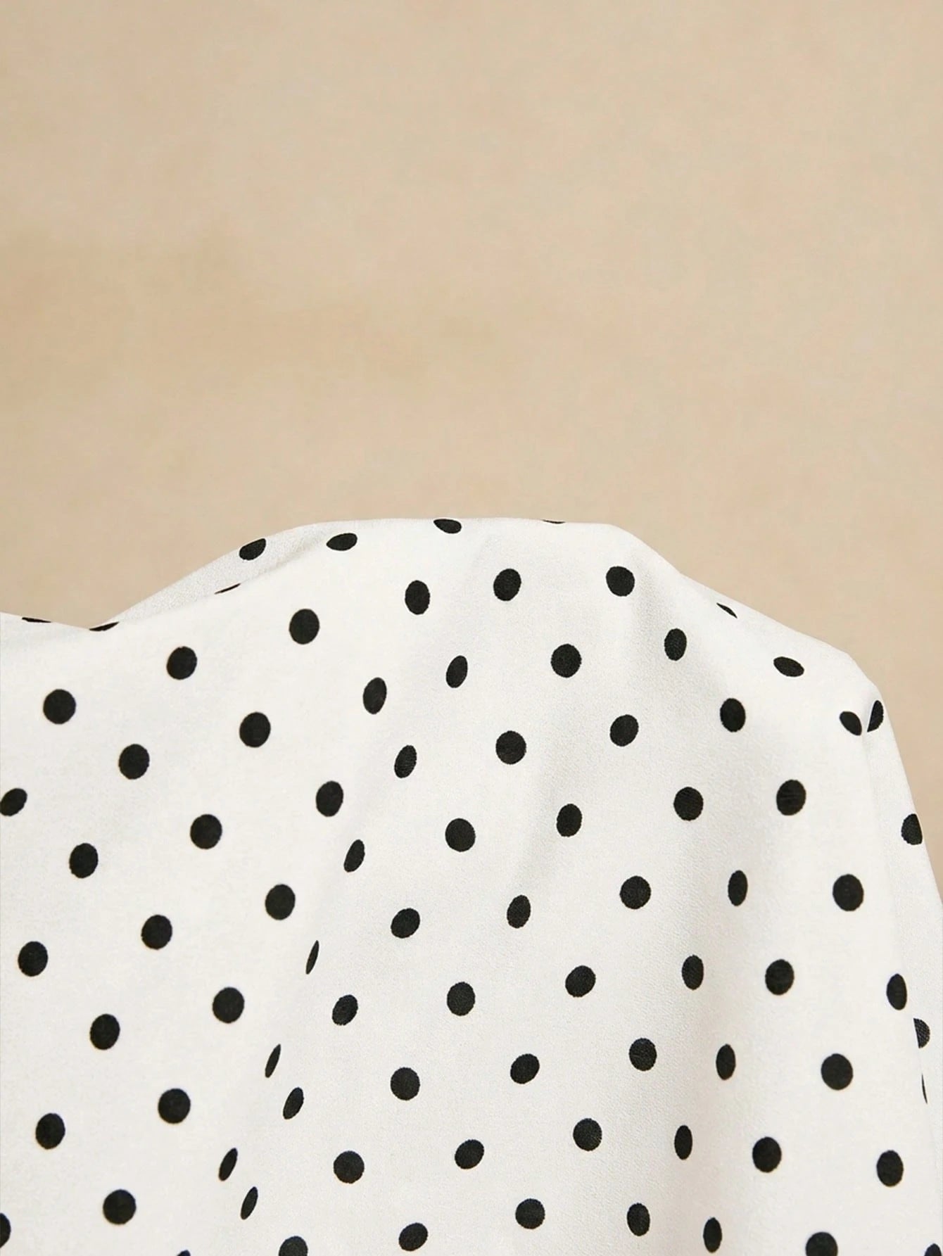 SHEIN Poéselle Women's Polka Dot Pattern Waist Cinched Sleeveless Top And Skirt Elegant 2 Pieces Set Party White With Black Polka Dots Summer