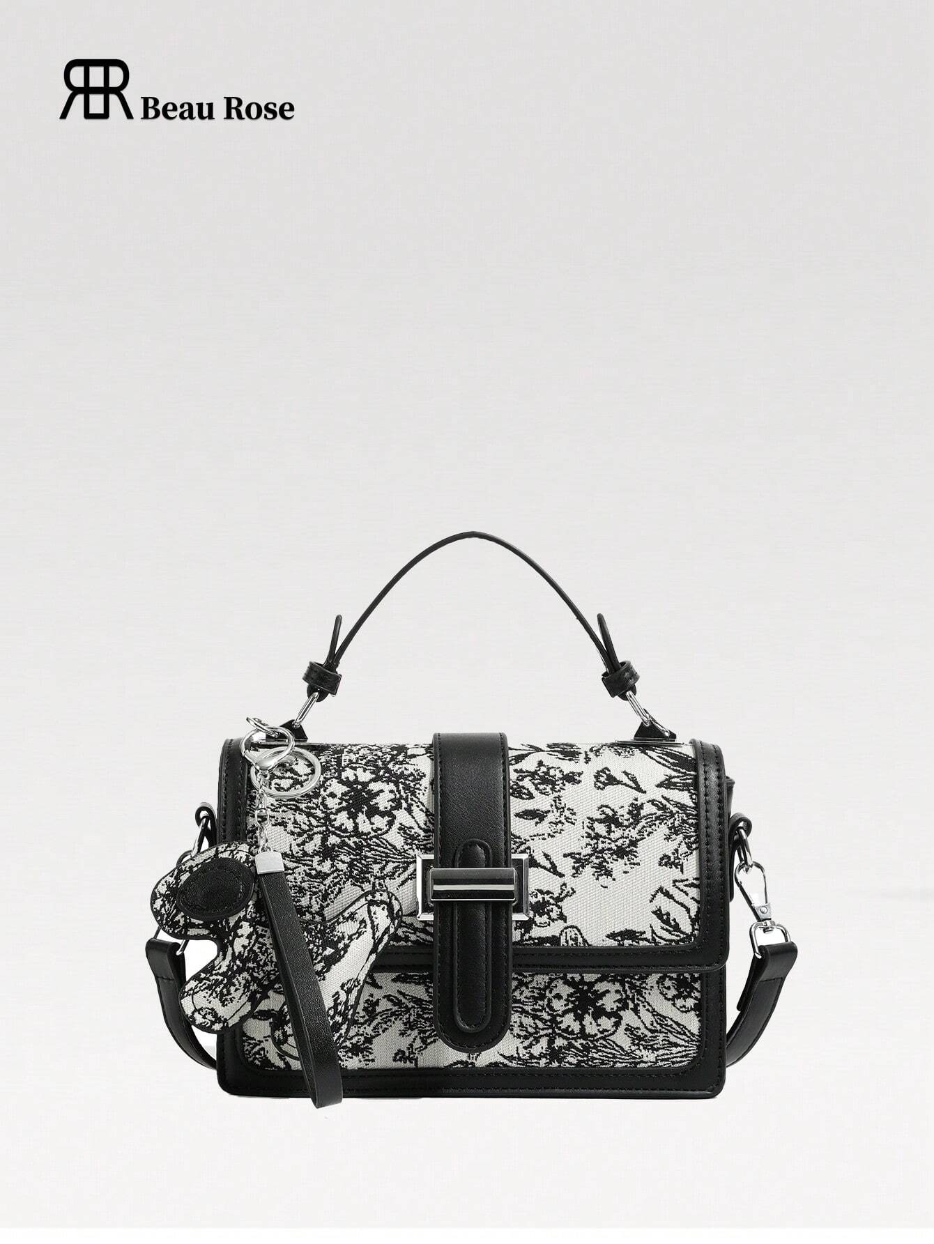  | SHEIN Printed Classic Style Double Layer Women's Gift Handheld Mini Square Bag With Strap & Pendant | Bags | Shein | OneHub