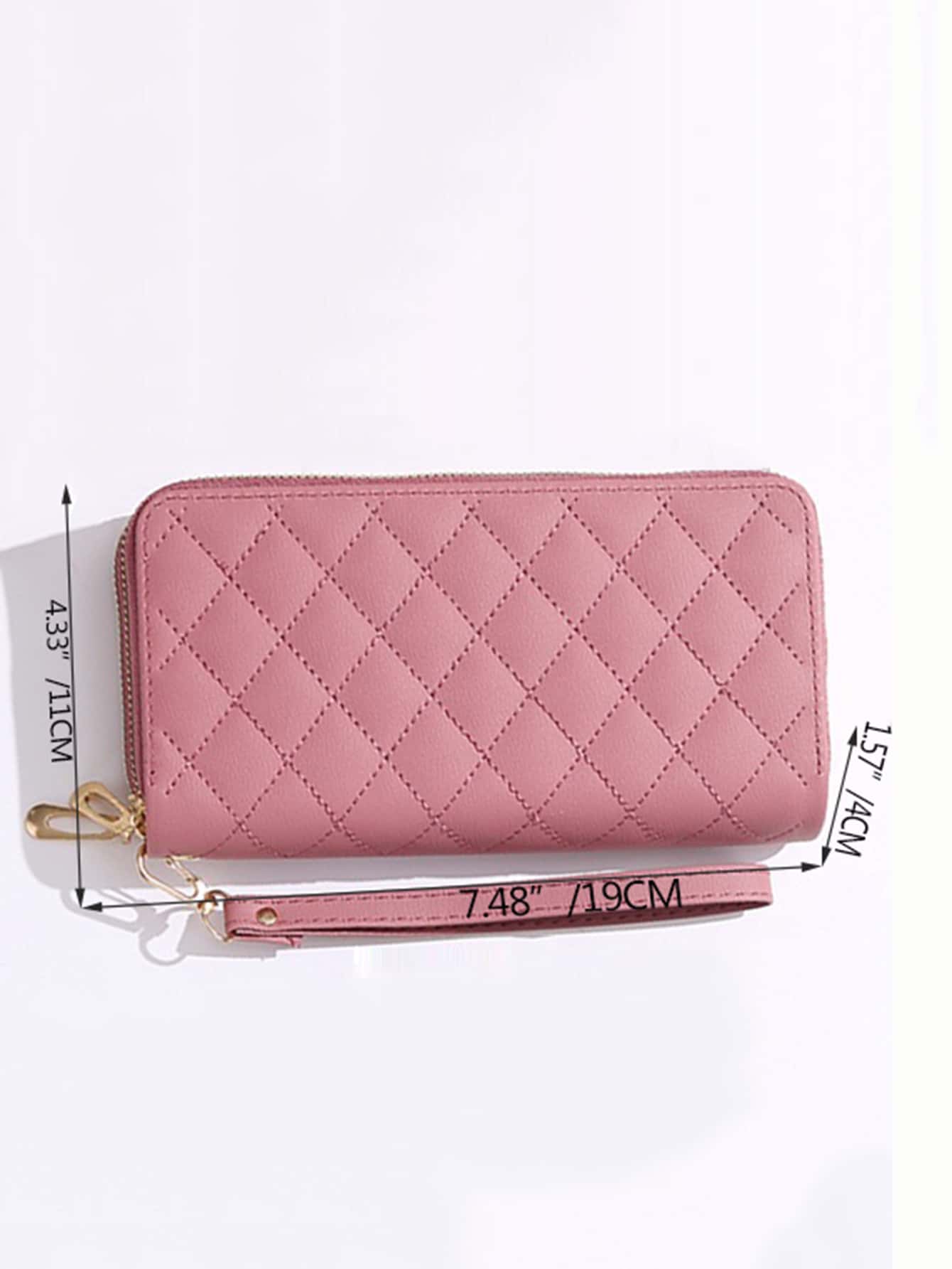  | SHEIN Quilted Detail Long Wallet With Wristlet Slim Portable | Wallet | Shein | OneHub