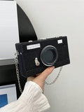 SHEIN Quirky Camera Bag, Box Shaped Mini Square Wallet, Versatile Elegant Retro Shoulder Bag/Crossbody Bag, Suitable For Women Daily Use, Teacher's Gift, Travel
