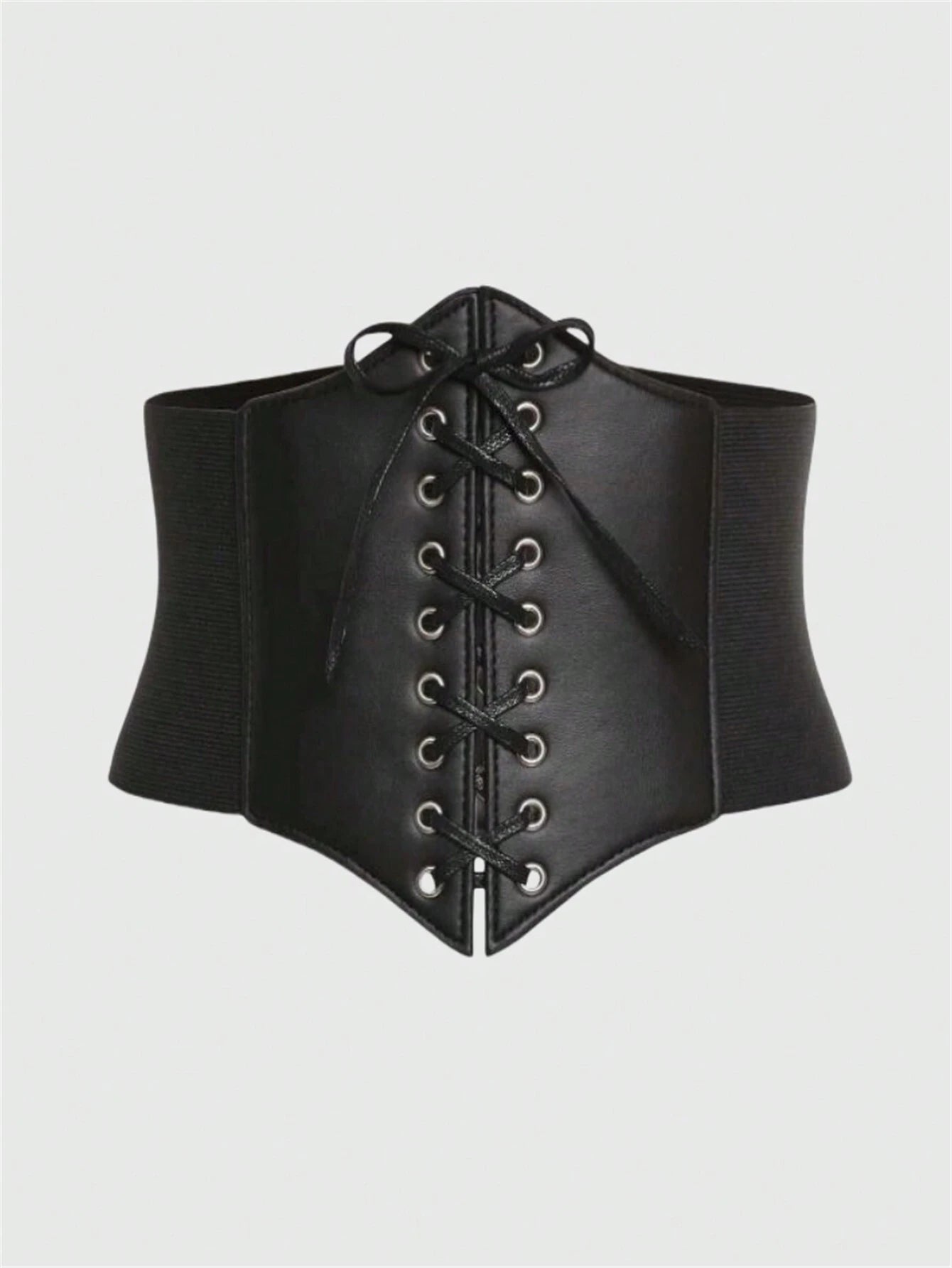  | SHEIN ROMWE Goth Lace-Up PU Leather Bustier With Belt (Halloween) | Belt | Shein | OneHub