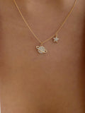  | SHEIN Rhinestone Planet Charm Necklace | Necklace | Shein | OneHub