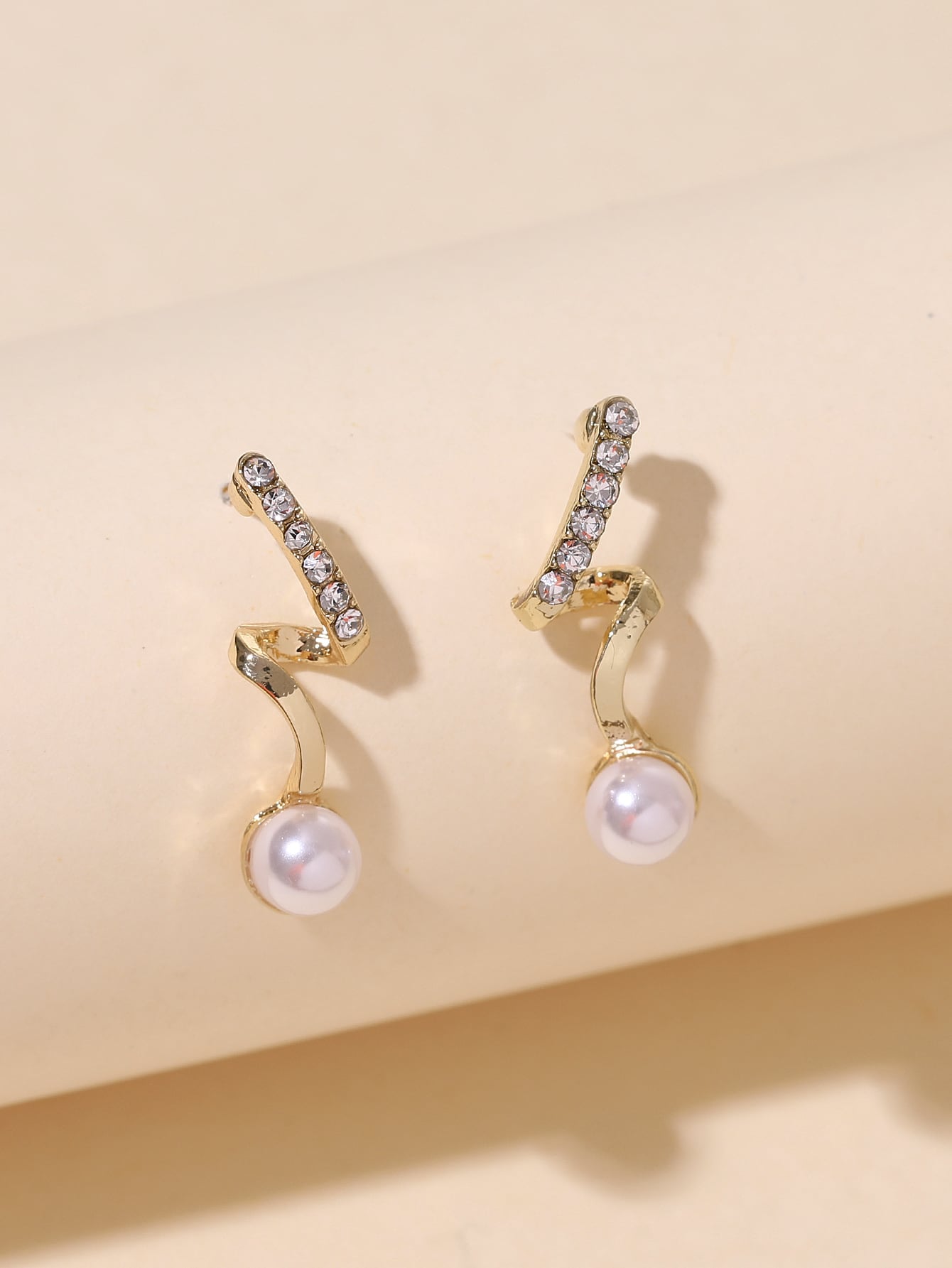  | SHEIN Rhinestone & Faux Pearl Decor Stud Earrings | Earrings | Shein | OneHub