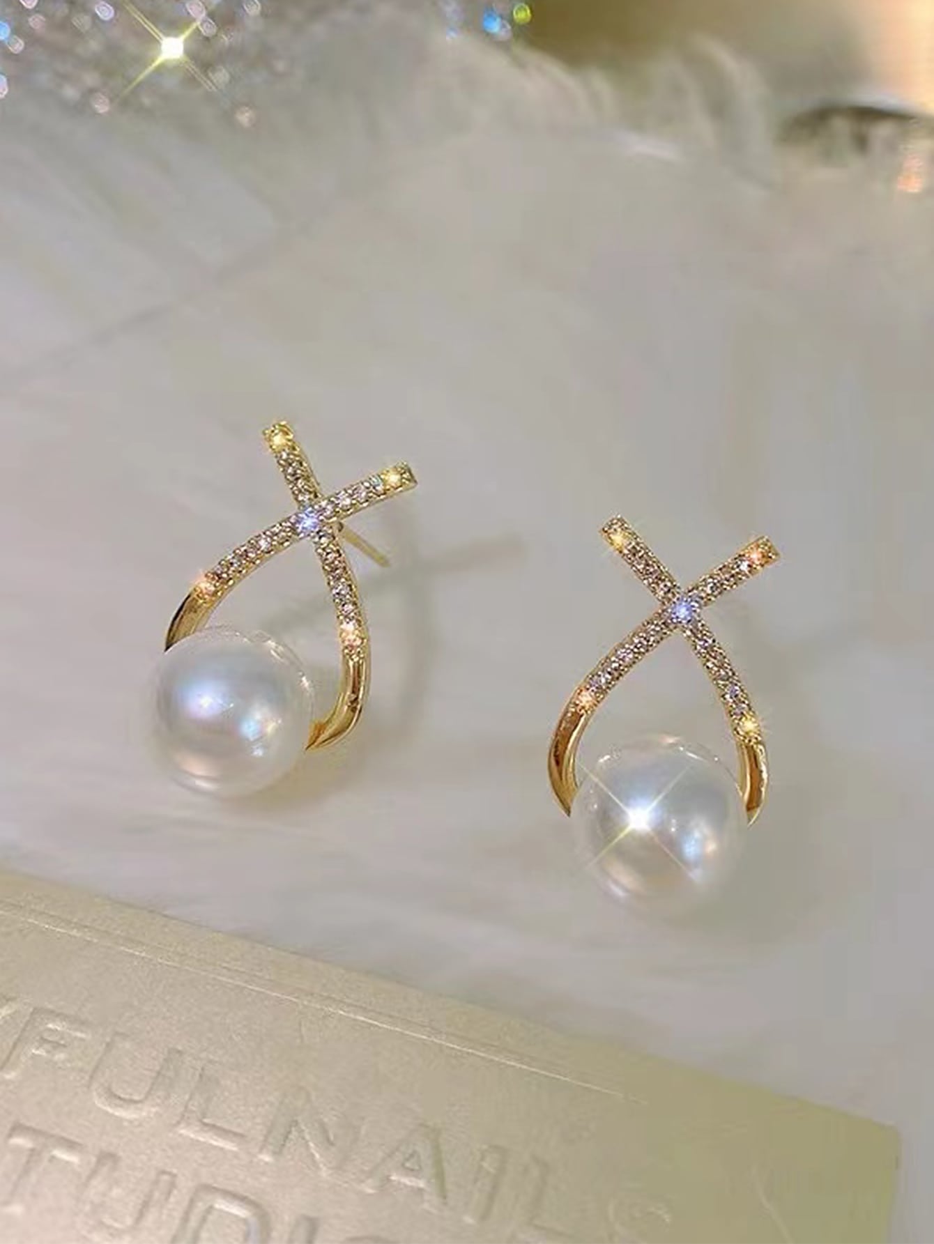  | SHEIN Rhinestone & Faux Pearl Decor Stud Earrings | Earrings | Shein | OneHub