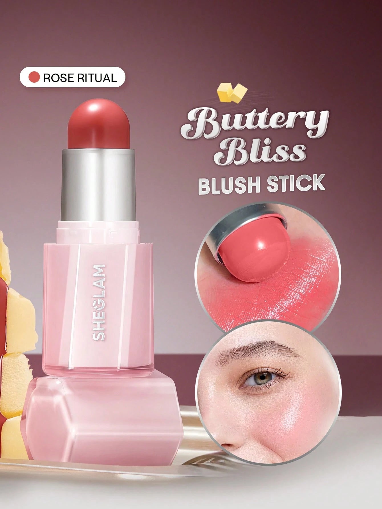  | SHEGLAM Buttery Bliss Blush Stick-Rose Ritual | Makeup | SheGlam | OneHub