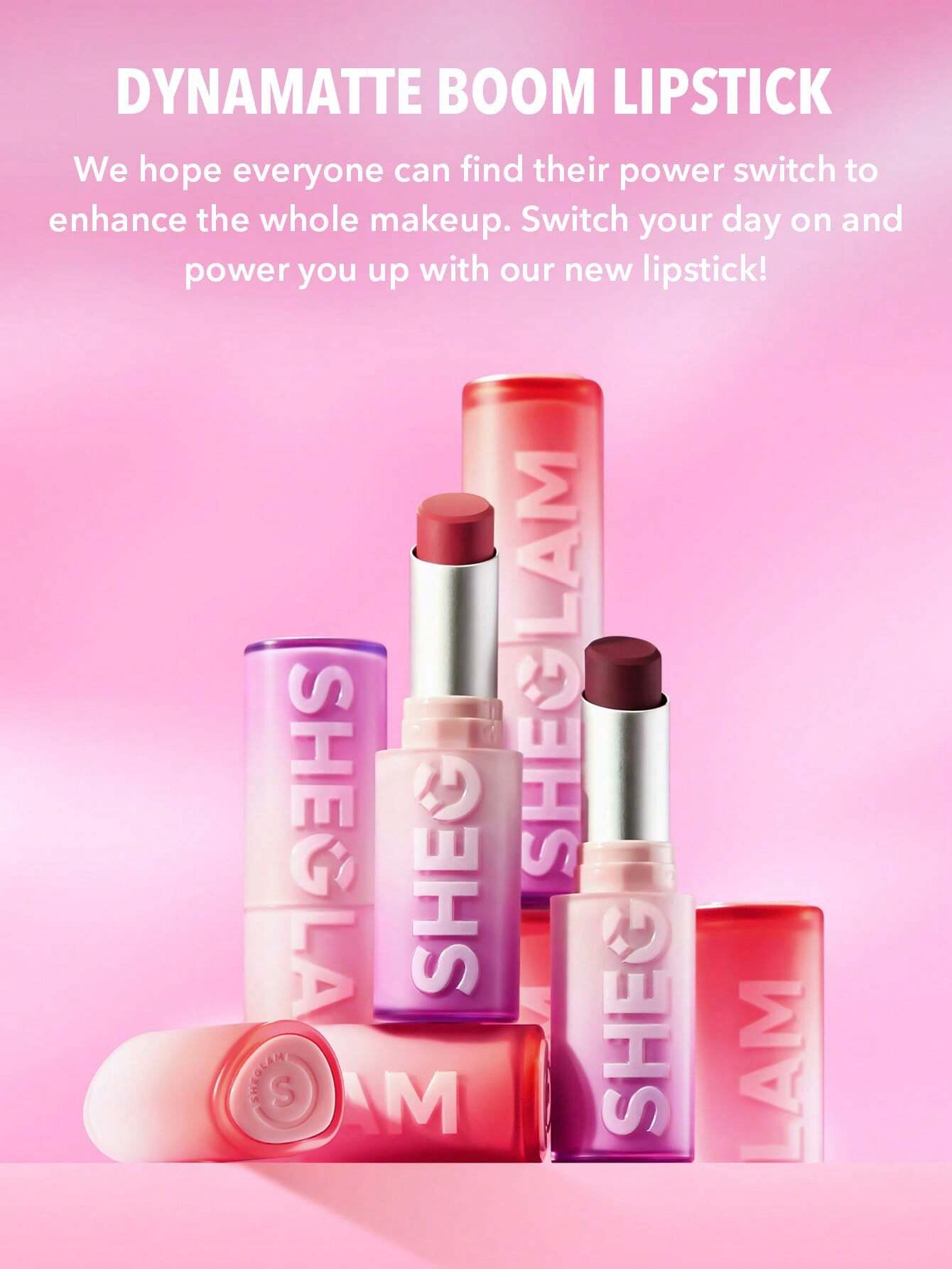  | SHEGLAM Dynamatte Boom Long Lasting Matte Lipstick-Gotcha 20 Colors Creamy Matte Waterproof Lipstick Amazing Non-Stick Cup Transfer-Proof Lipstick Black Friday Sale Gift Lipstick | Brush | SheGlam | OneHub