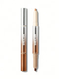SHEGLAM Fine Line 2-In-1 Nose Contour & Highlight Pen-Umber 2-Color Contour Stick Non-Greasy Long Lasting Natural Highlighter Dual-Use Multi-Use Sculpt Smoothes Fine Lines Creamy