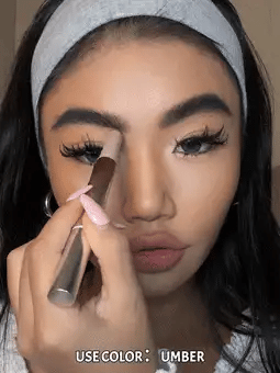 SHEGLAM Fine Line 2-In-1 Nose Contour & Highlight Pen-Umber 2-Color Contour Stick Non-Greasy Long Lasting Natural Highlighter Dual-Use Multi-Use Sculpt Smoothes Fine Lines Creamy