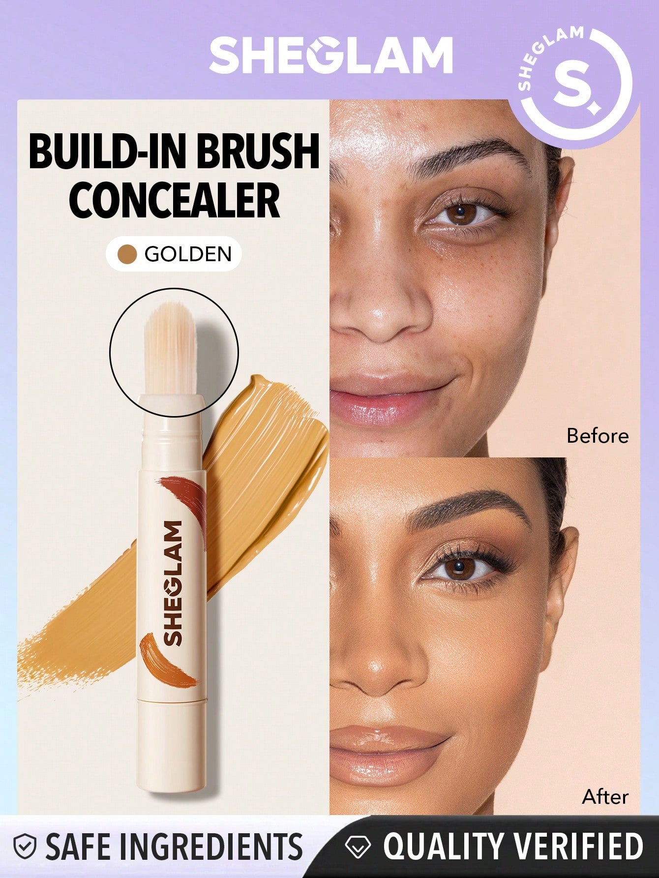  | SHEIN SHEGLAM Perfect Skin High Coverage Concealer | Brush | SheGlam | OneHub