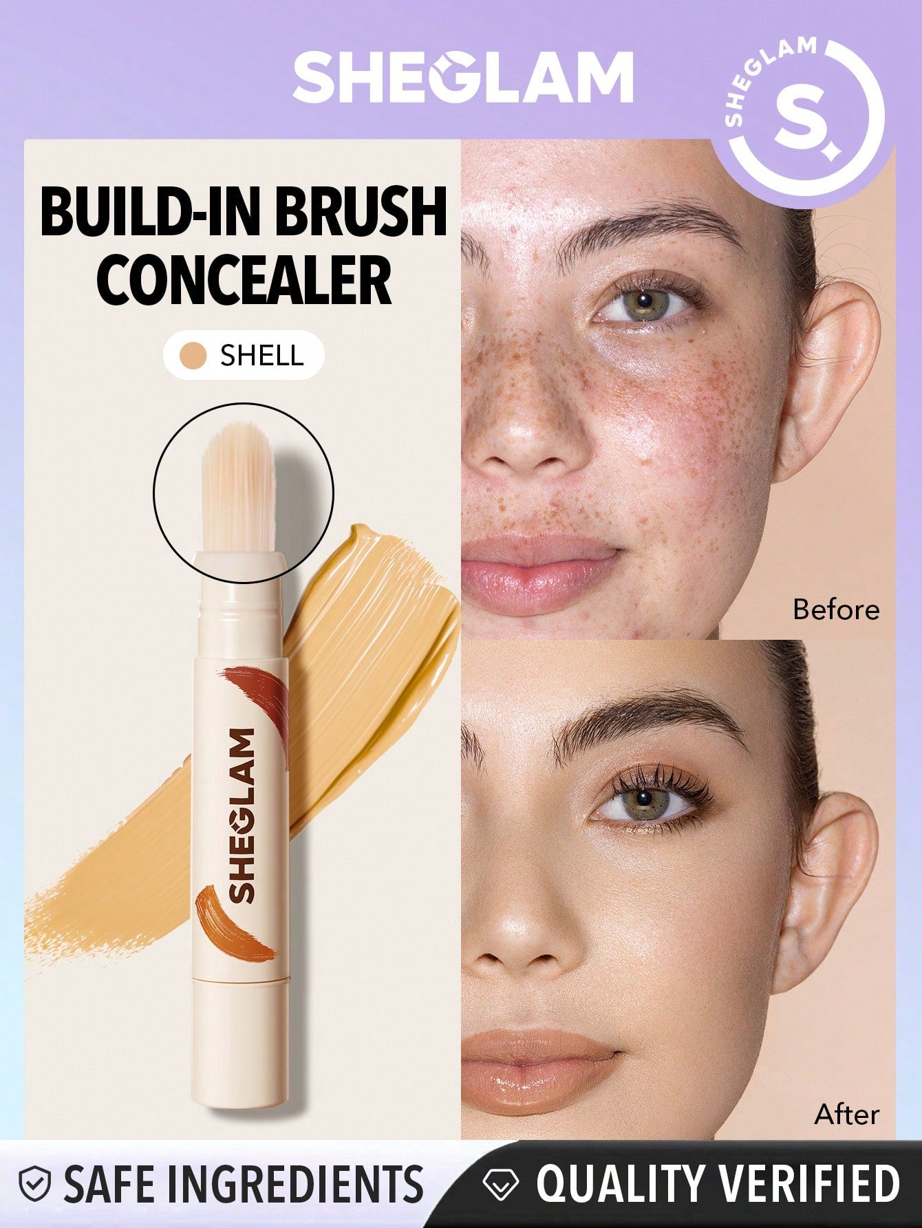  | SHEIN SHEGLAM Perfect Skin High Coverage Concealer | Brush | SheGlam | OneHub