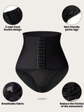 SHEIN 1pc Women High Waist Shapewear Shorts, Firm Control Waist Cincher, Sexy Mesh Butt Lifter Shaping Pants