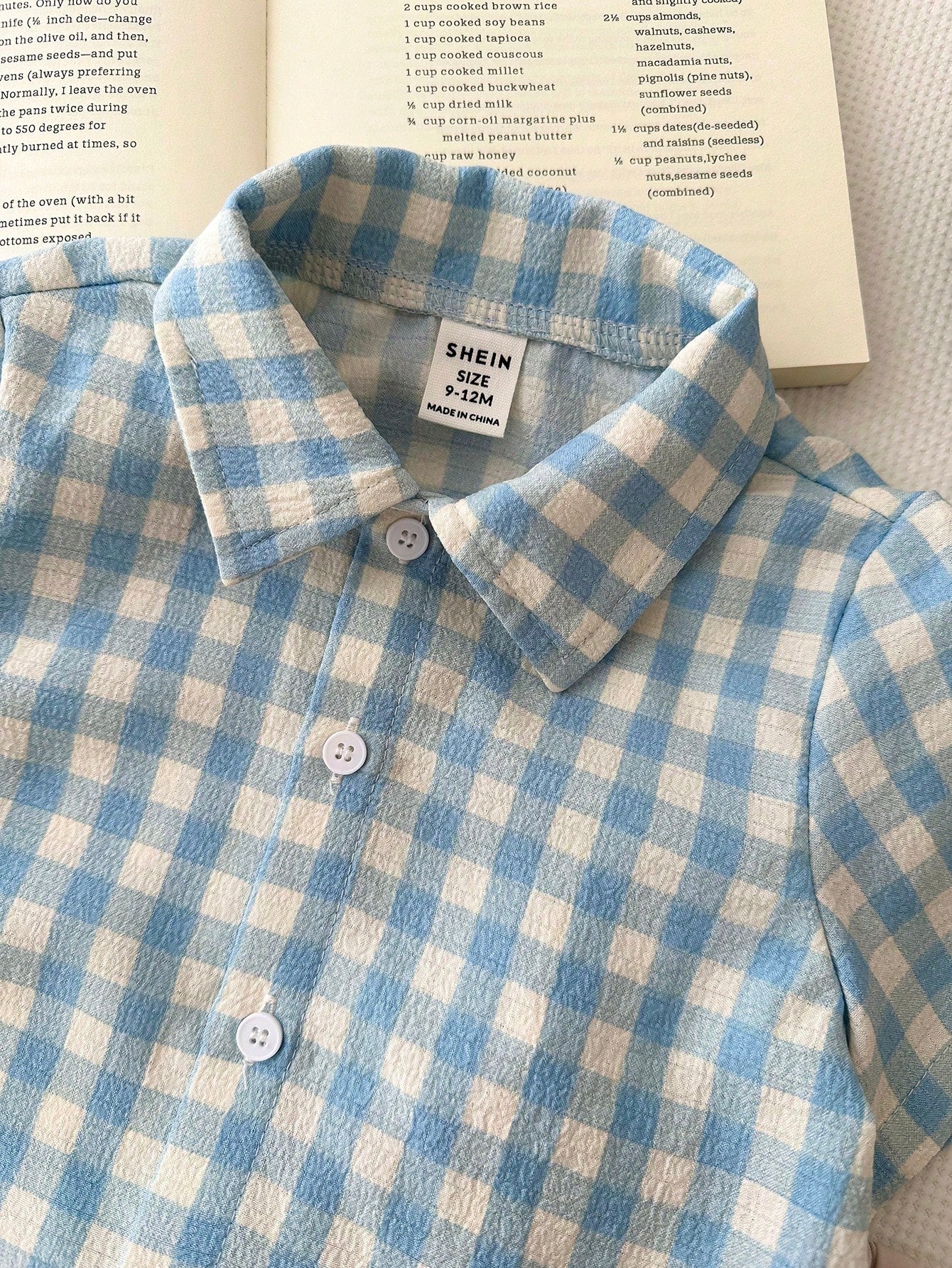 SHEIN 2pcs Baby Boy Cute Blue & White Collar Short Sleeve Top And Shorts Set,Blue And White Striped,Summer,Casual,Family Matching,Wedding,Birthday Party