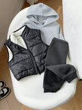 | SHEIN 3pcs/Set Baby Boys Casual Winter Thickened Velvet Lined Black Vest With Hood | Romper | Shein | OneHub
