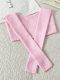  | SHEIN 3pcs/Set Toddler Infant Baby Girls' Embroidered Pony Striped Shirt | Dress | Shein | OneHub