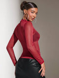  | SHEIN BAE Women's Sheer Mesh Top | Top | Shein | OneHub
