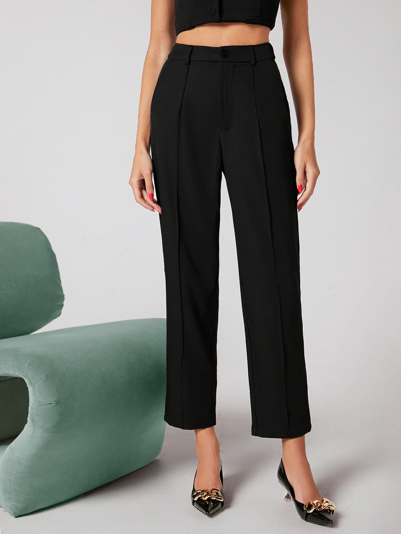  | SHEIN BIZwear Solid Tailored Pants Workwear | Pants | Shein | OneHub