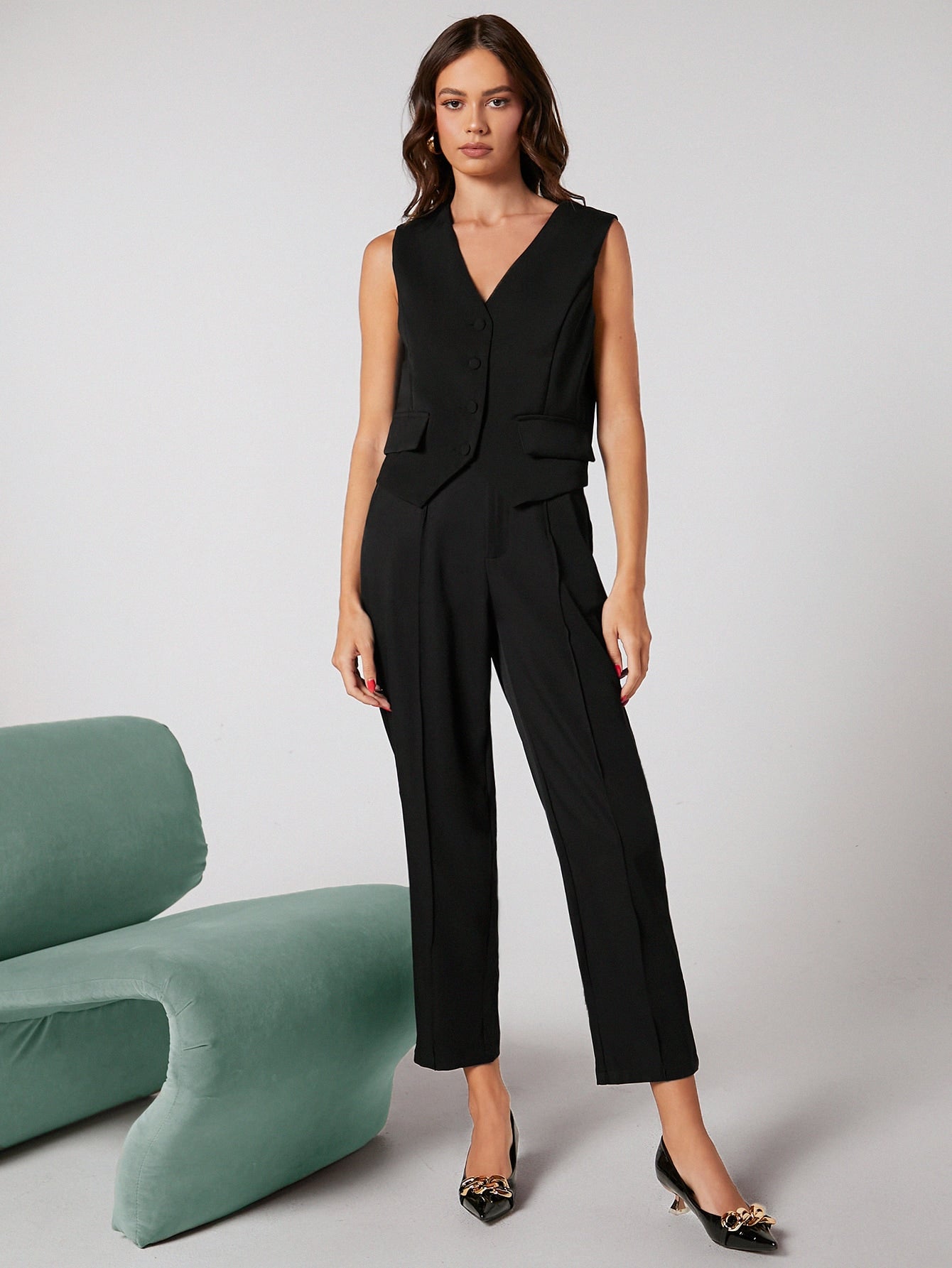  | SHEIN BIZwear Solid Tailored Pants Workwear | Pants | Shein | OneHub