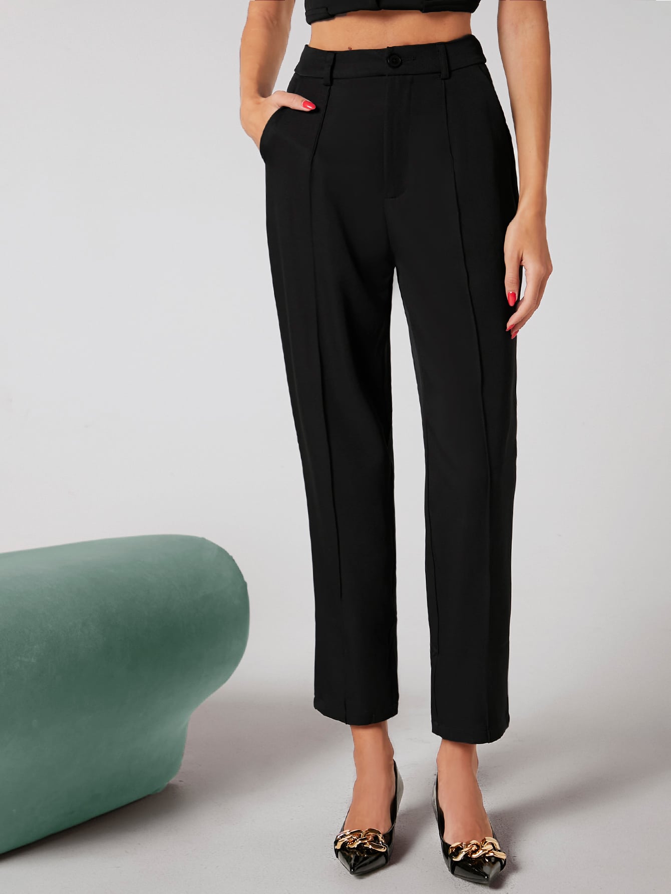 | SHEIN BIZwear Solid Tailored Pants Workwear | Pants | Shein | OneHub