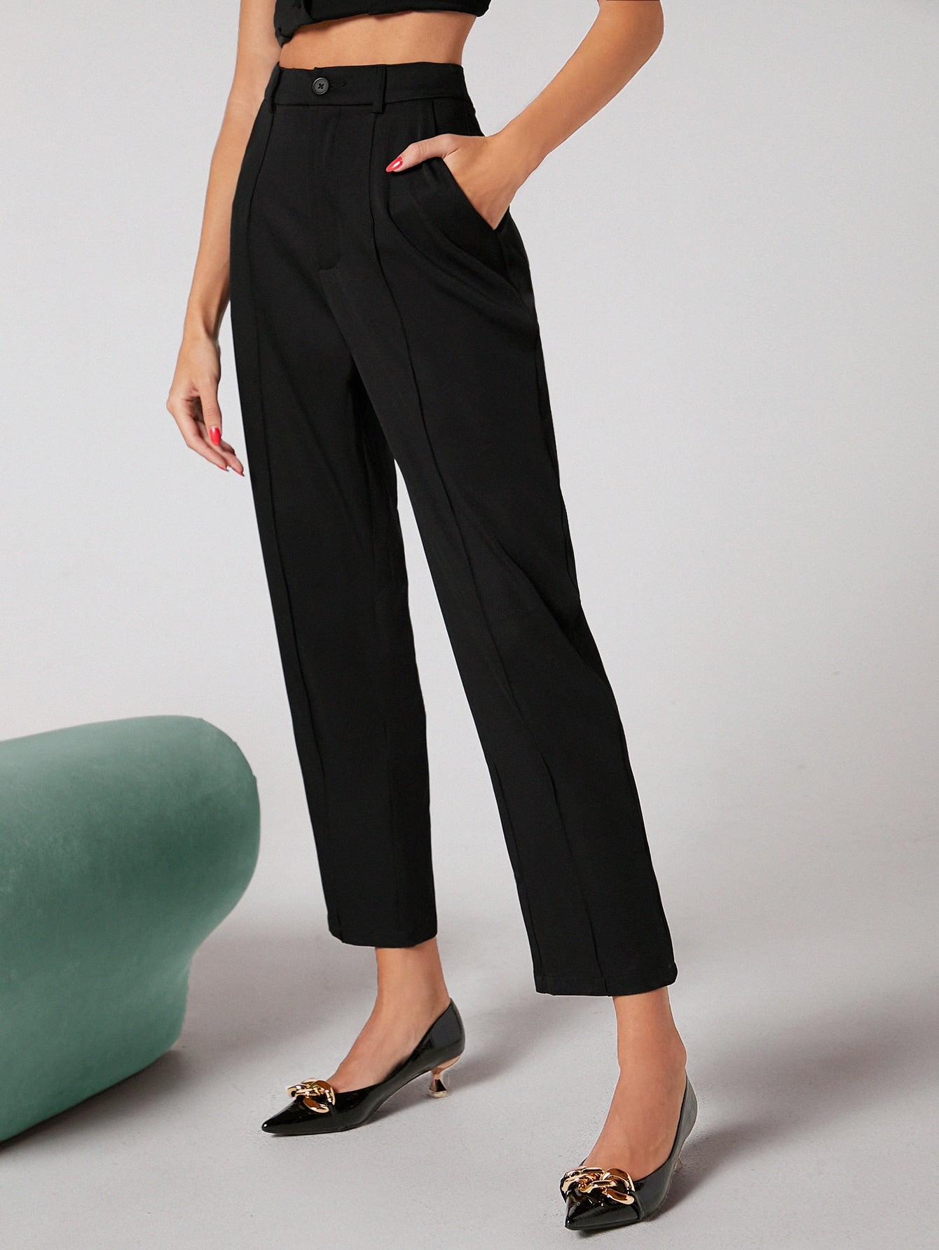  | SHEIN BIZwear Solid Tailored Pants Workwear | Pants | Shein | OneHub