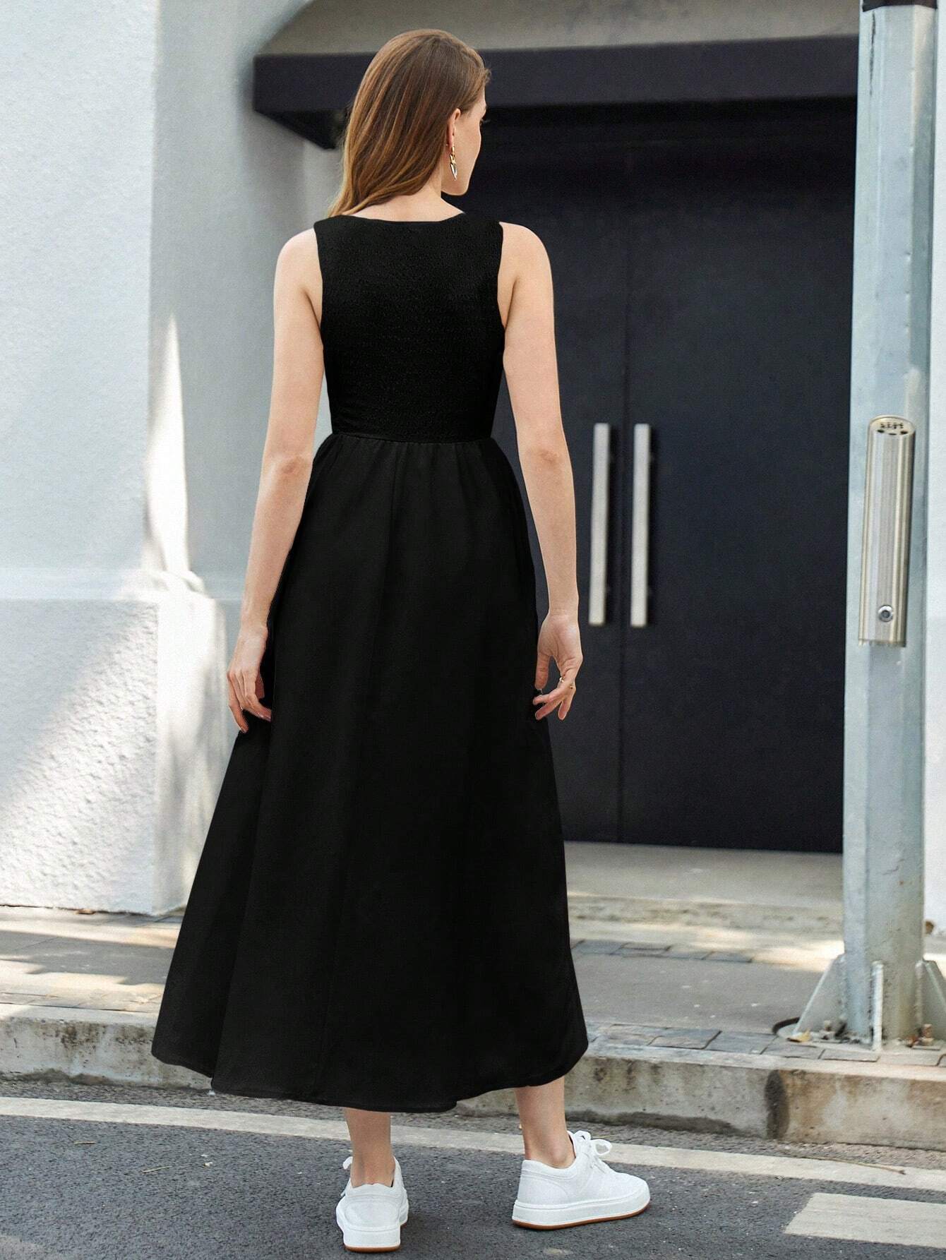  | SHEIN BIZwear Women's Sleeveless Waist Cinched Dress | Dress | Shein | OneHub