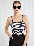  | SHEIN BIZwear Women's Zebra Print Camisole Cami Top | Top | Shein | OneHub