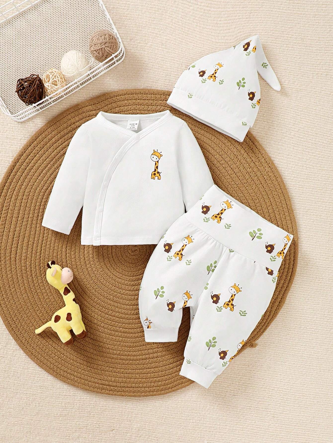  | SHEIN Baby Boy 3pcs Set: Adorable Hat, Long Sleeve Top And Fashionable Casual Pants | dress | Shein | OneHub