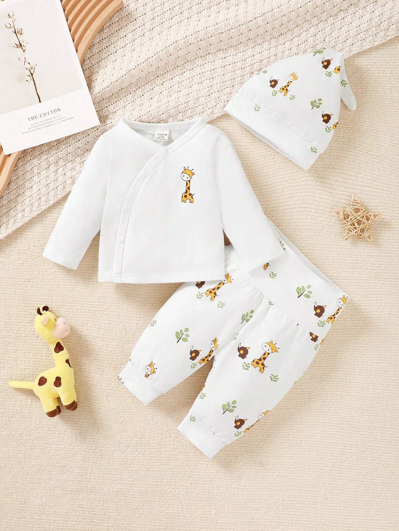 | SHEIN Baby Boy 3pcs Set: Adorable Hat, Long Sleeve Top And Fashionable Casual Pants | dress | Shein | OneHub